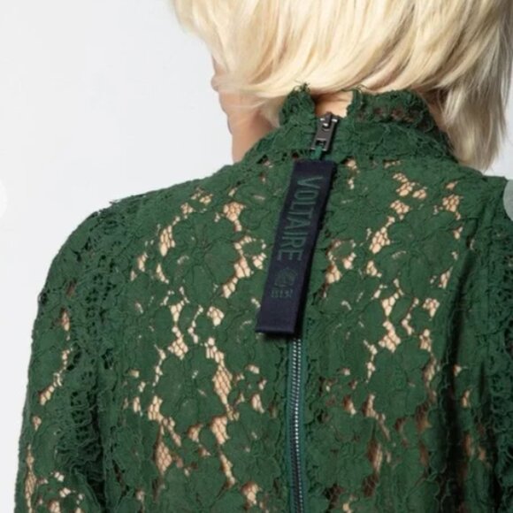 Zadig and Voltaire brand new Rescue Lace dress Green M - Picture 2 of 5